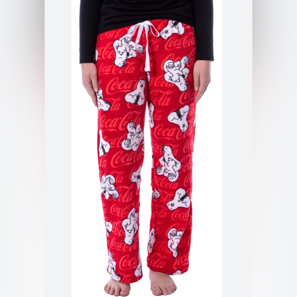 Coca Cola Red Womens Pajama Bottoms with Polar Bears